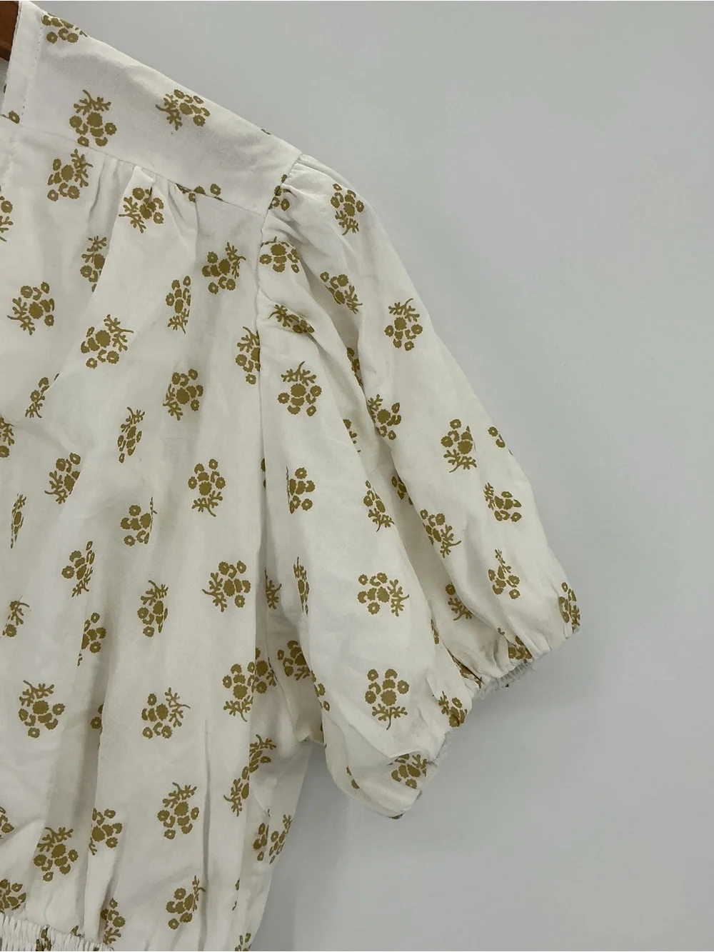 Faithfull The Brand Alba Top Cairo Floral Smocked Puff‎ Sleeve XS 2 NWT